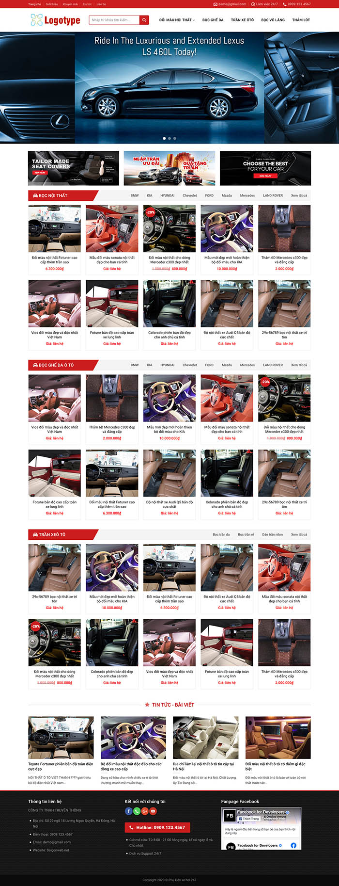 Ảnh chụp toàn trang giao diện website đồ chơi xe hơi H129