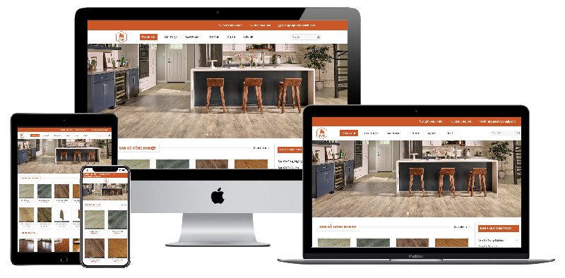 Giao diện website kinh doanh sàn gỗ