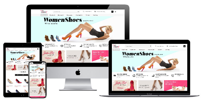 Giao diện website bán giày cao gót