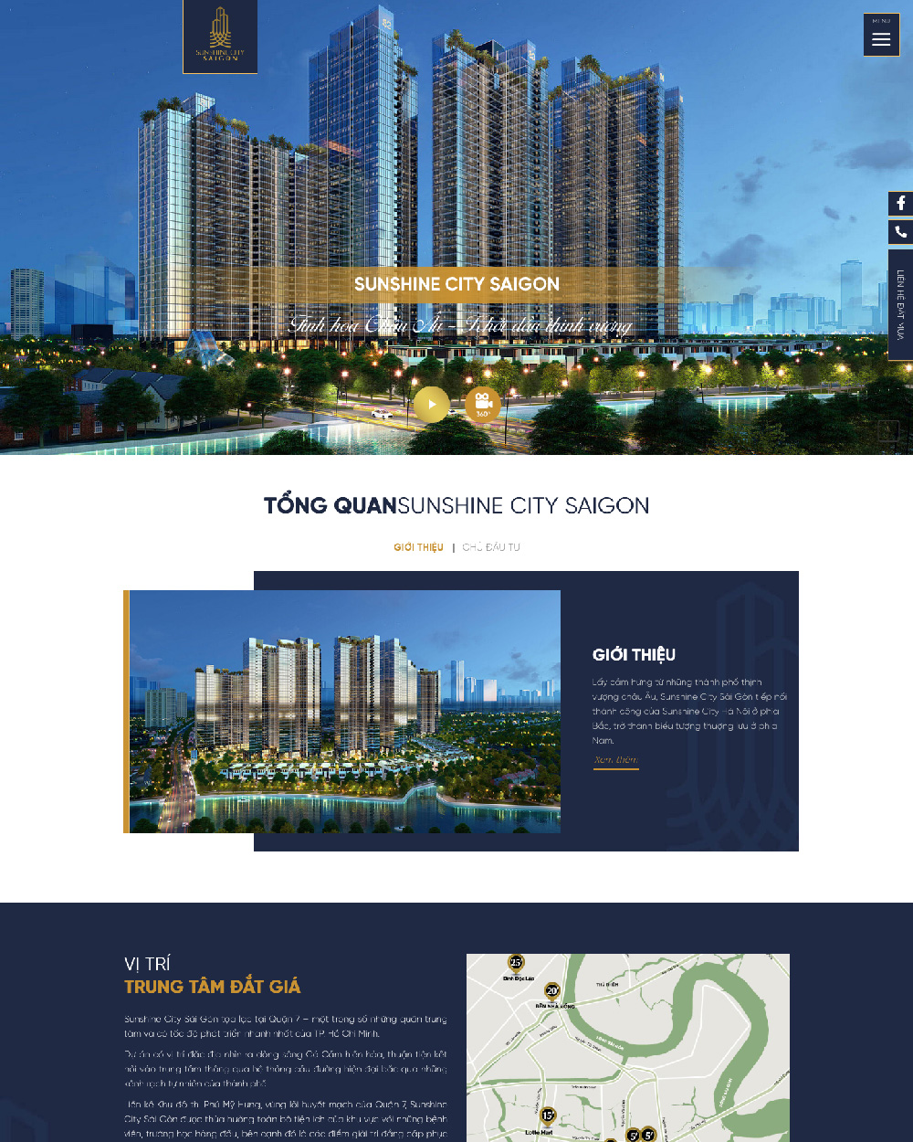 Giao diện website bất động sản dự án Sunshine City Sài Gòn