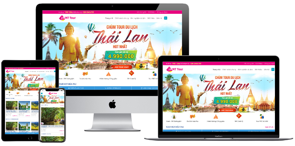 Giao diện website WordPress du lịch my tour