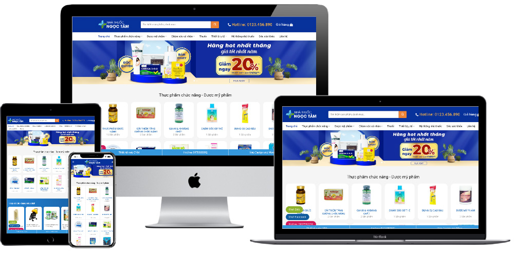 Giao diện website bán dược phẩm, nhà thuốc