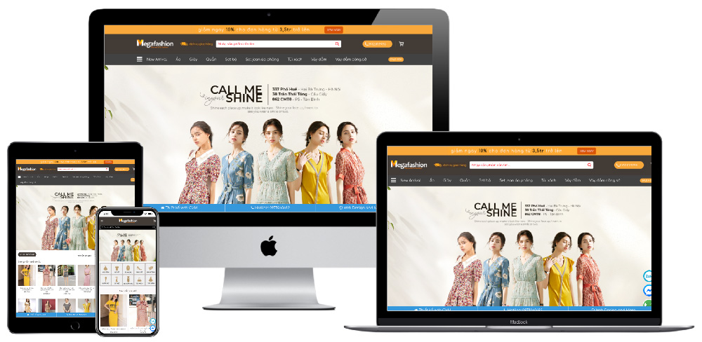 Giao diện website bán thời trang nữ cao cấp