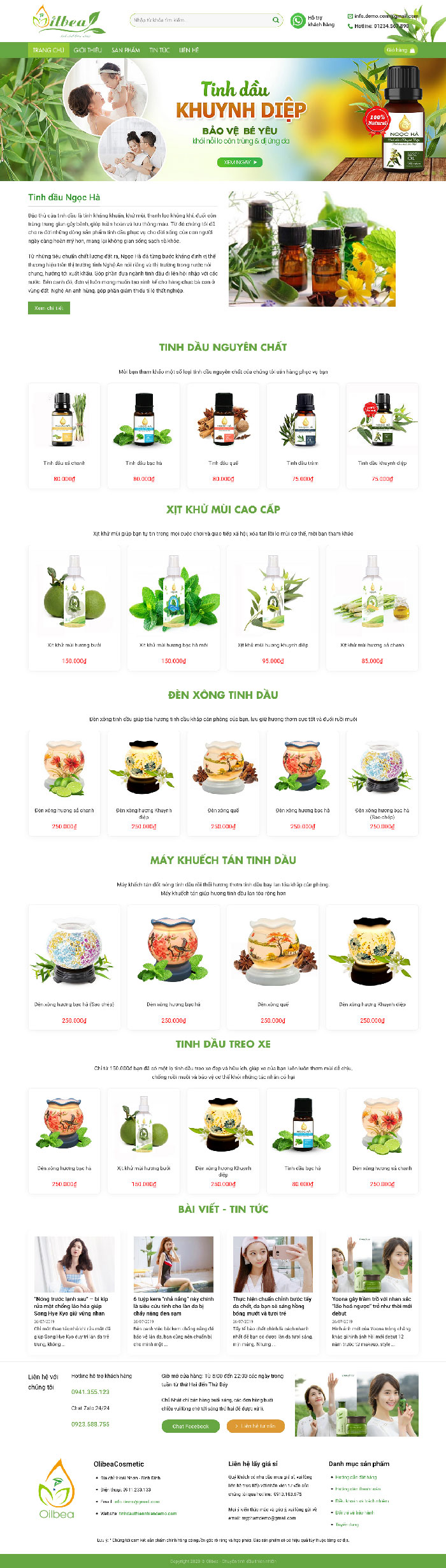 Ảnh chụp trang chủ giao diện H1831