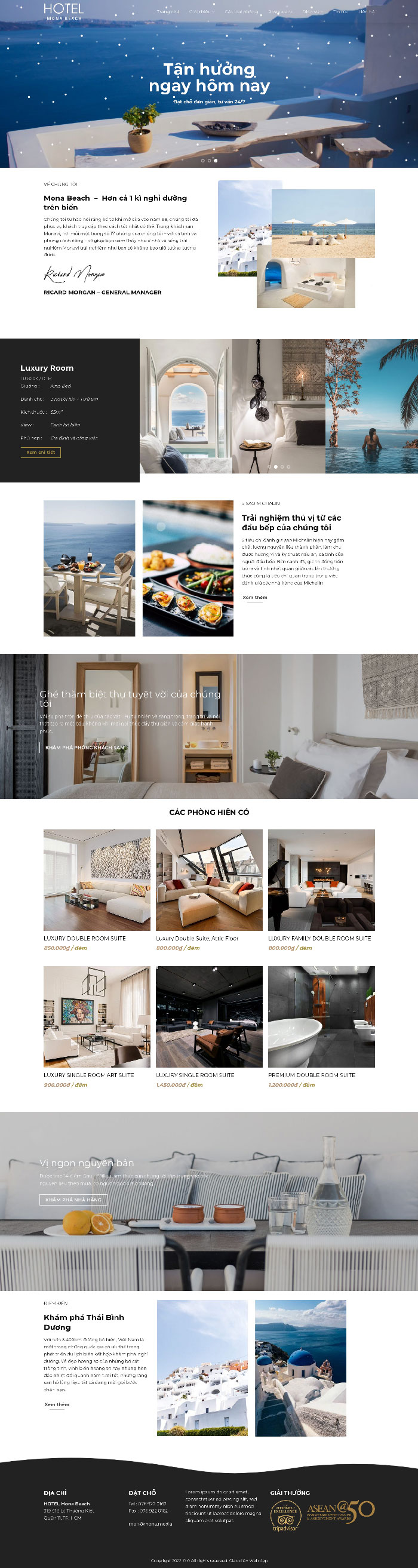 Ảnh chụp toàn trang giao diện website khách sạn hotel K1804