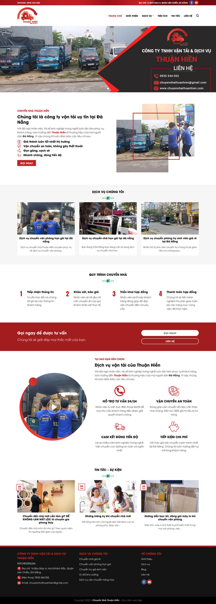 Ảnh chụp toàn trang giao diện website công ty chuyển nhà D1843