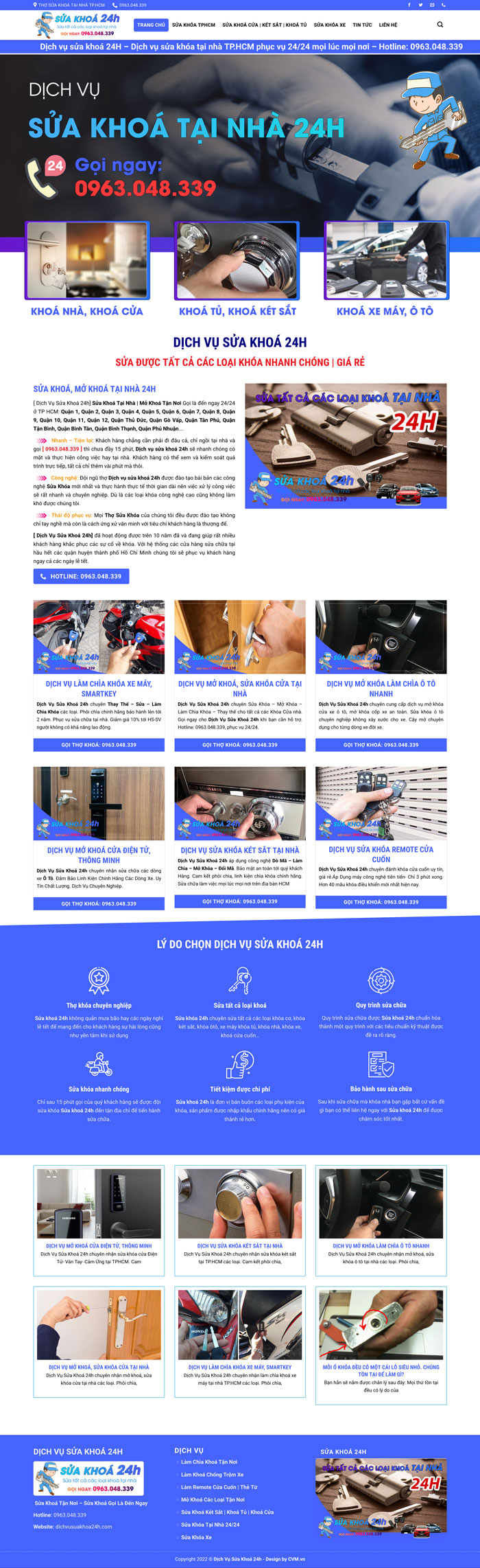 Ảnh chụp toàn trang giao diện website sửa khoá 24h D1848