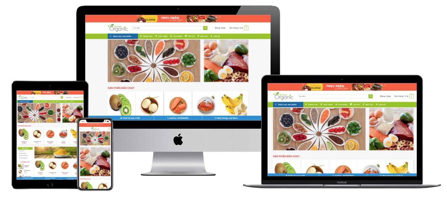 Thiết kế website bán rau củ quả H1262