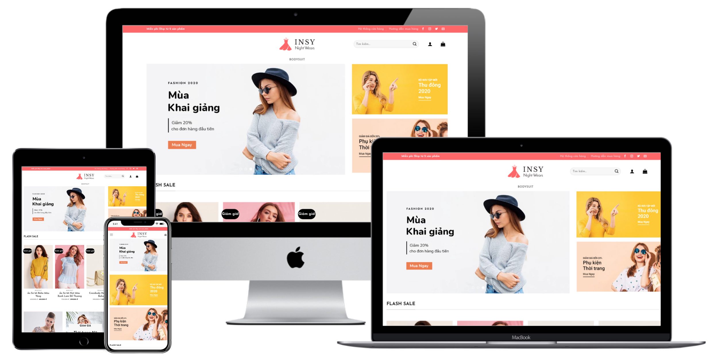 Thiết kế website bán thời trang nữ H1241