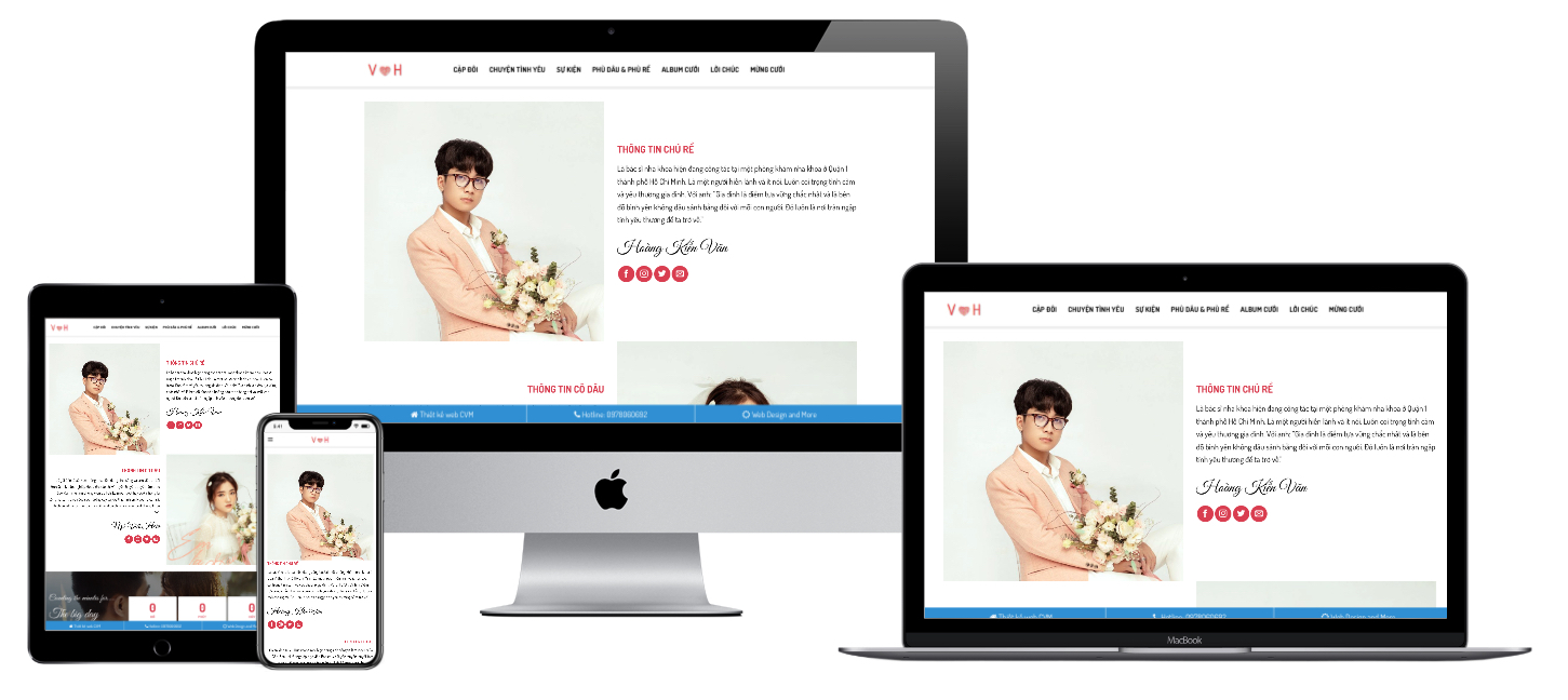 Thiết kế website mừng đám cưới D1813