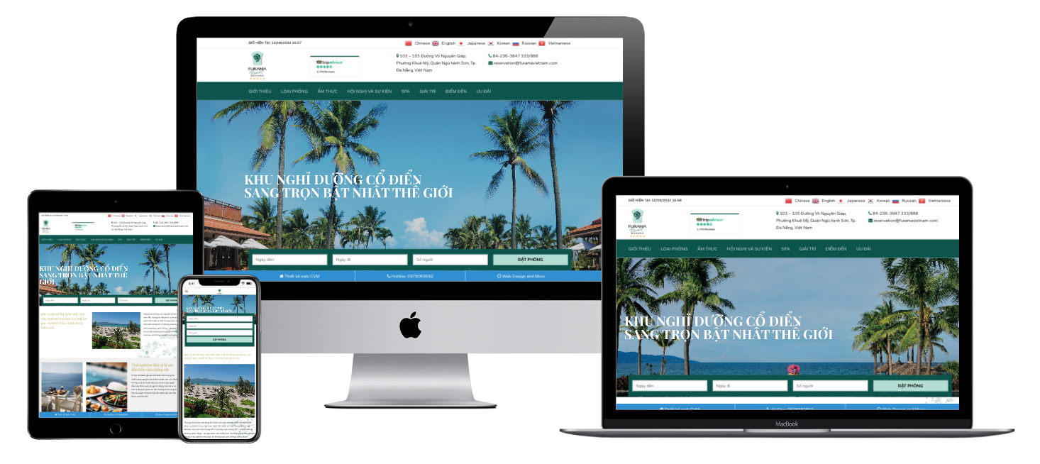 Thiết kế website resort nghỉ dưỡng D1812