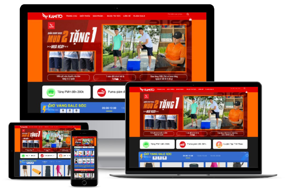 Giao diện website bán đồ thể thao H1288