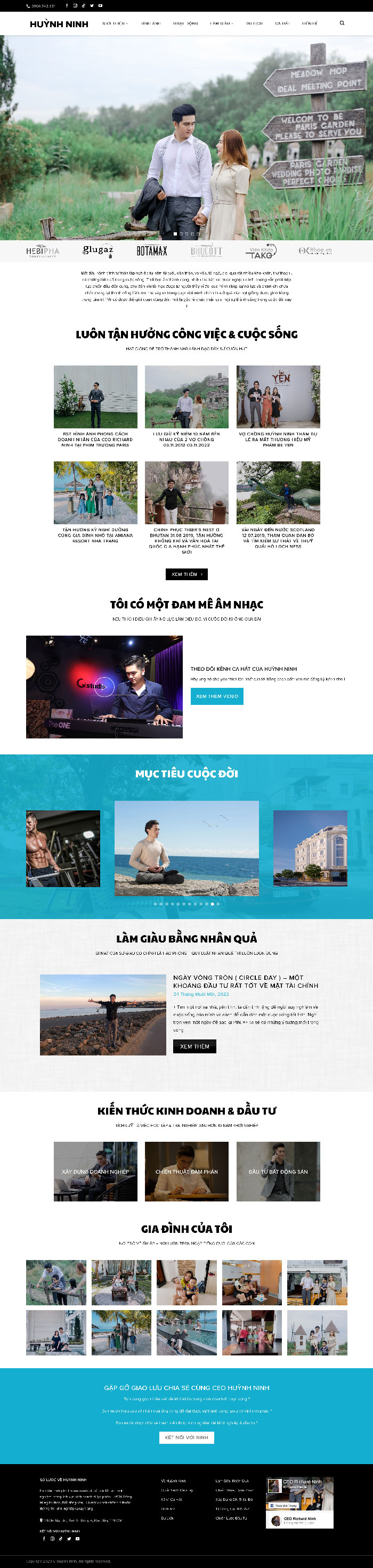 Ảnh chụp toàn trang giao diện website giới thiệu bản thân D2864