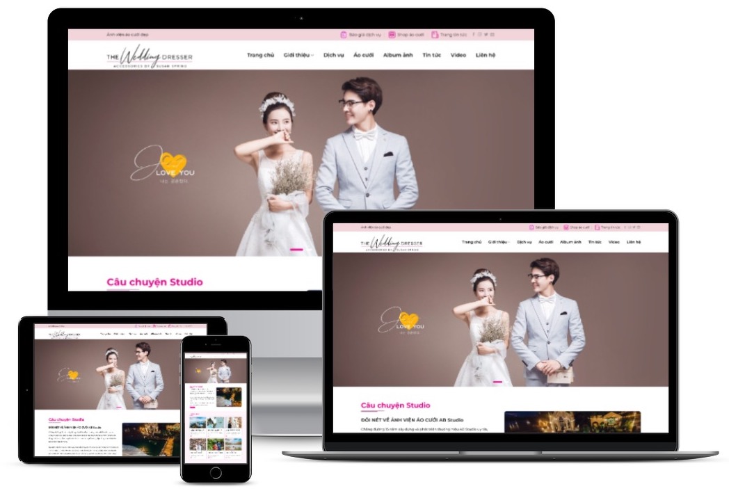 Giao diện website dịch vụ cưới hỏi D2866