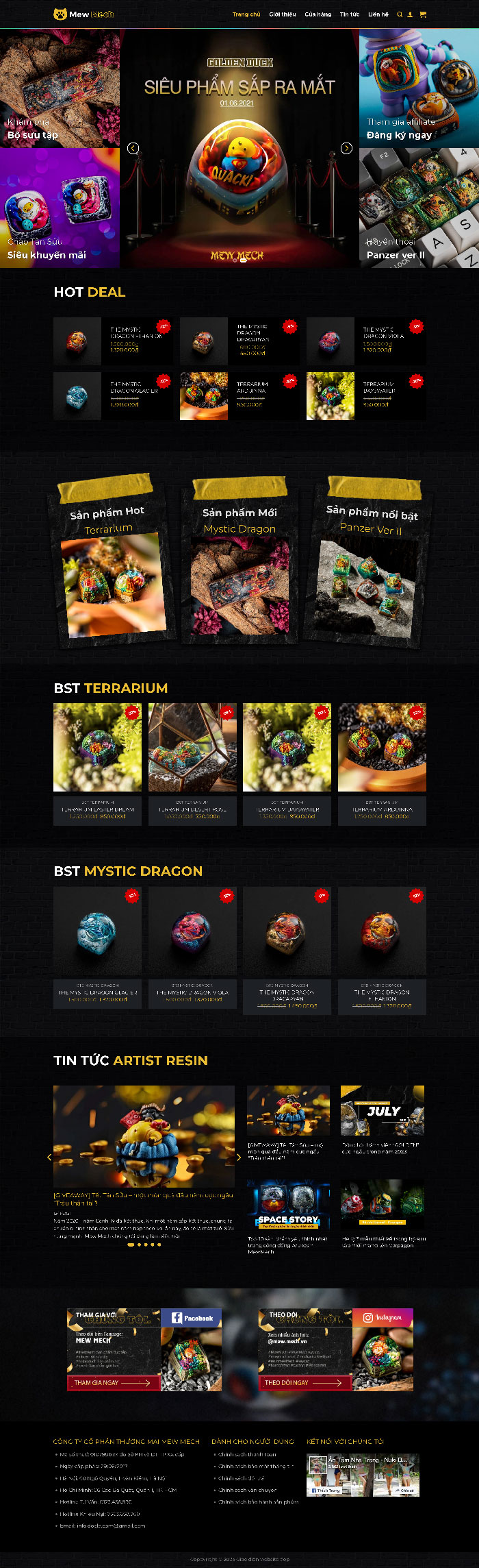 Ảnh chụp toàn trang giao diện website bán các vật phẩm game H1302