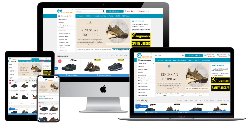 Thiết kế website bán giày bảo hộ H1317