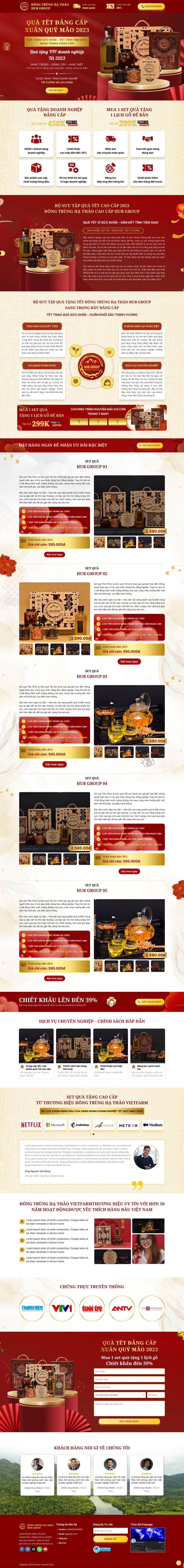 Ảnh chụp toàn trang giao diện website bán đông trùng hạ thảo H1320