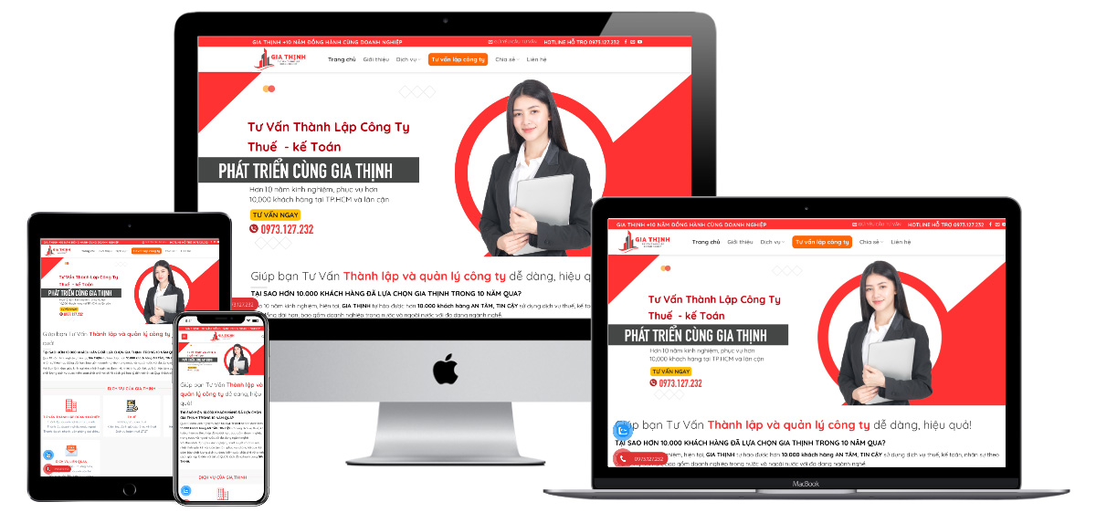 Thiết kế website công ty kế toán D2891