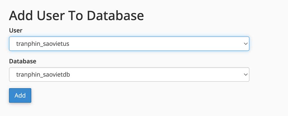 gan quyen use cho database