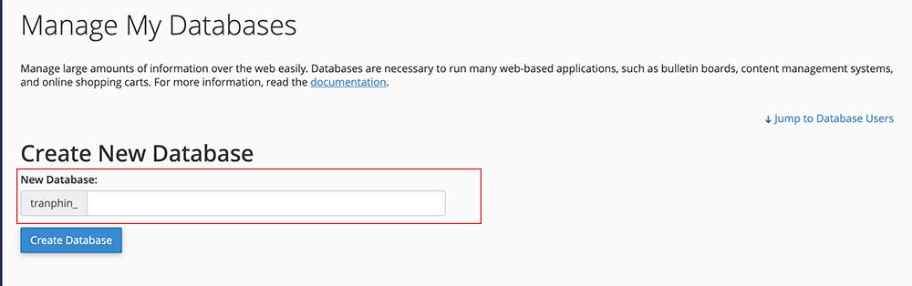 khoi tao database