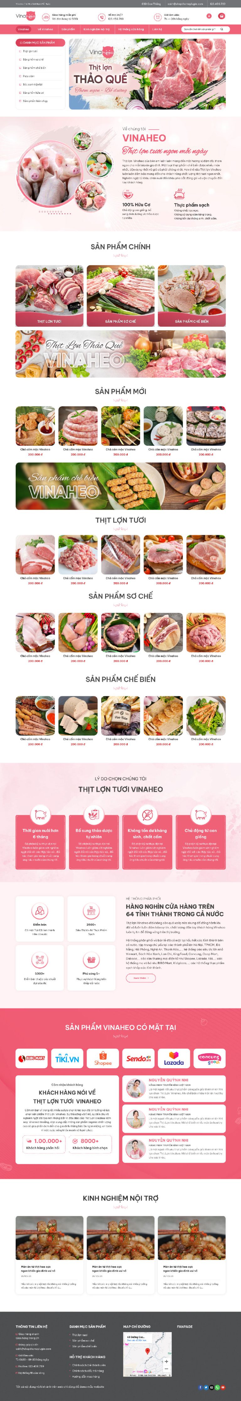 Ảnh chụp toàn trang giao diện web bán thị theo H1332