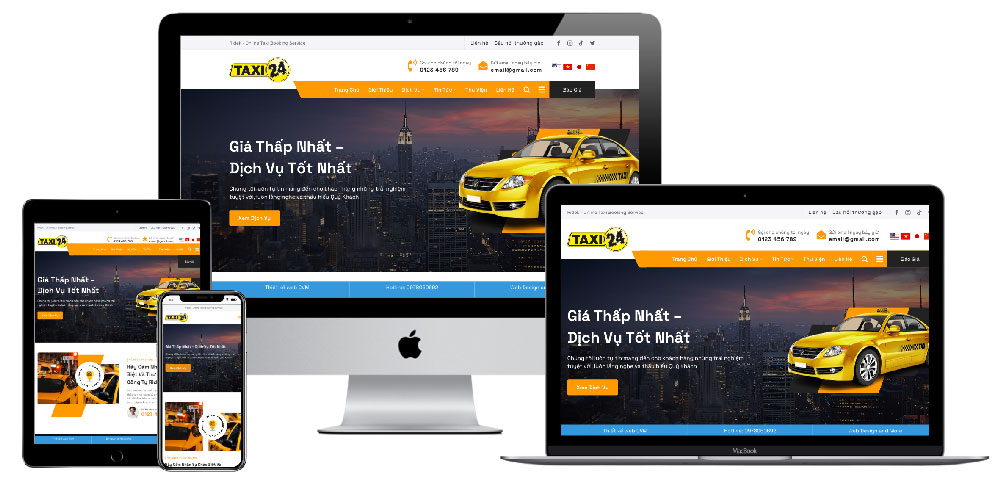 Thiết kế website dịch vụ thuê xe Taxi D2893