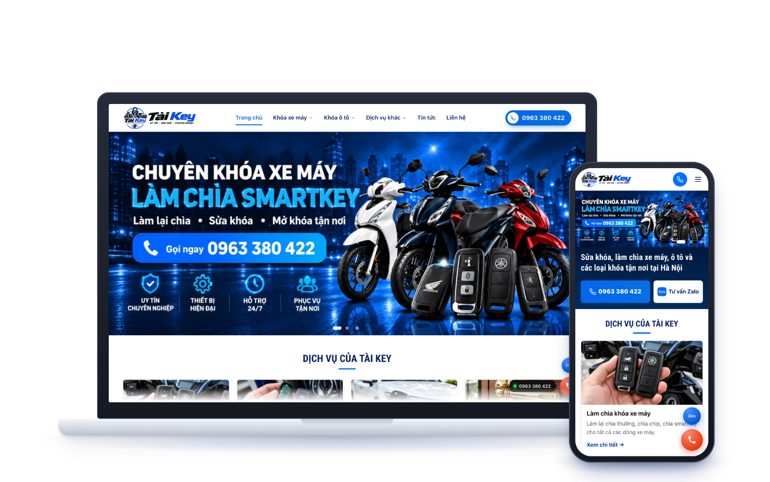 Trang chủ website Tài Key (taikey.vn)