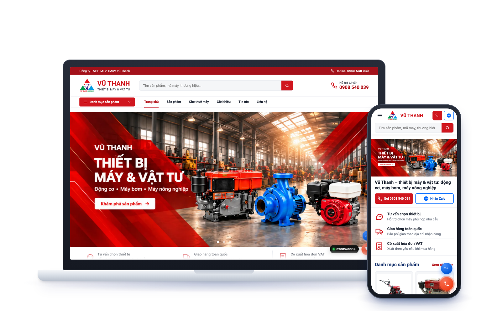 Trang chủ website Vũ Thanh (vuthanh.net)